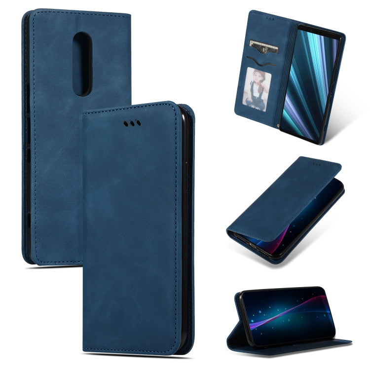 Retro Skin Feel Business Magnetic Horizontal Flip Leather Case for Sony Xperia 1 & Sony Xperia XZ4