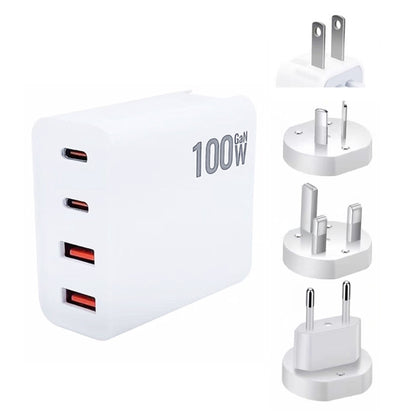 GaN 100W Dual USB + Dual USB-C/Type-C Multi Port Charger for Apple MacBook Series