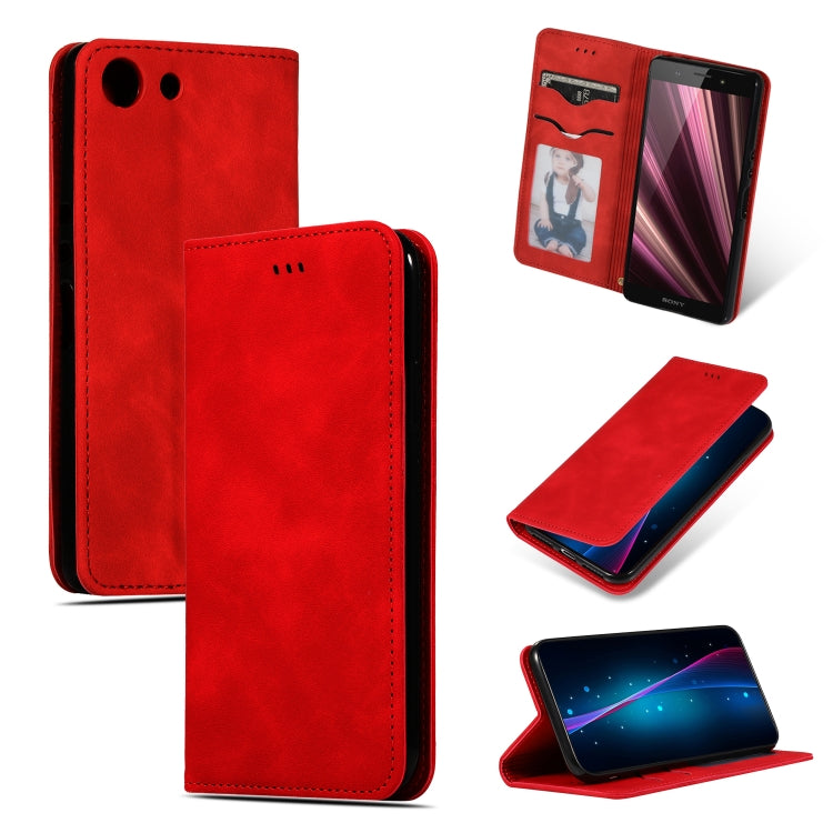 Retro Skin Feel Business Magnetic Horizontal Flip Leather Case for Sony Xperia XZ4 Compact