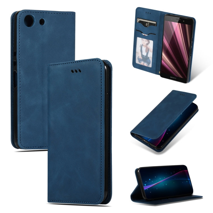 Retro Skin Feel Business Magnetic Horizontal Flip Leather Case for Sony Xperia XZ4 Compact