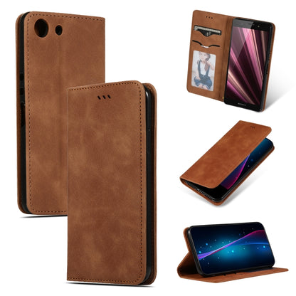 Retro Skin Feel Business Magnetic Horizontal Flip Leather Case for Sony Xperia XZ4 Compact