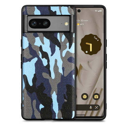 For Google Pixel 7 Camouflage Leather Phone Case