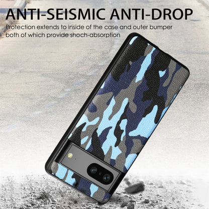 For Google Pixel 7 Camouflage Leather Phone Case