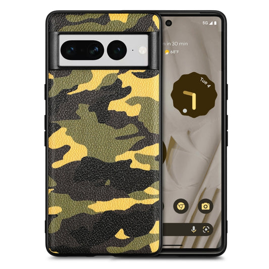 For Google Pixel 7 Pro Camouflage Leather Phone Case