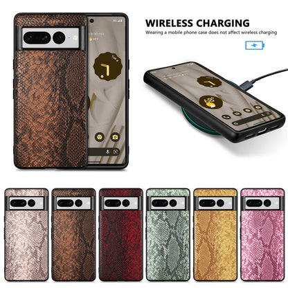 For Google Pixel 7 Pro SnakeskinLeather Phone Case