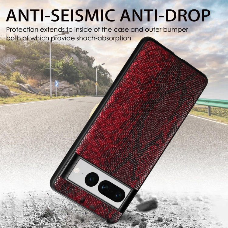 For Google Pixel 7 Pro SnakeskinLeather Phone Case