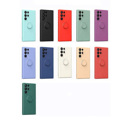 Ring Kickstand TPU Silicone Phone Case, For Samsung Galaxy S23 Ultra 5G, For Samsung Galaxy S23 Plus 5G
