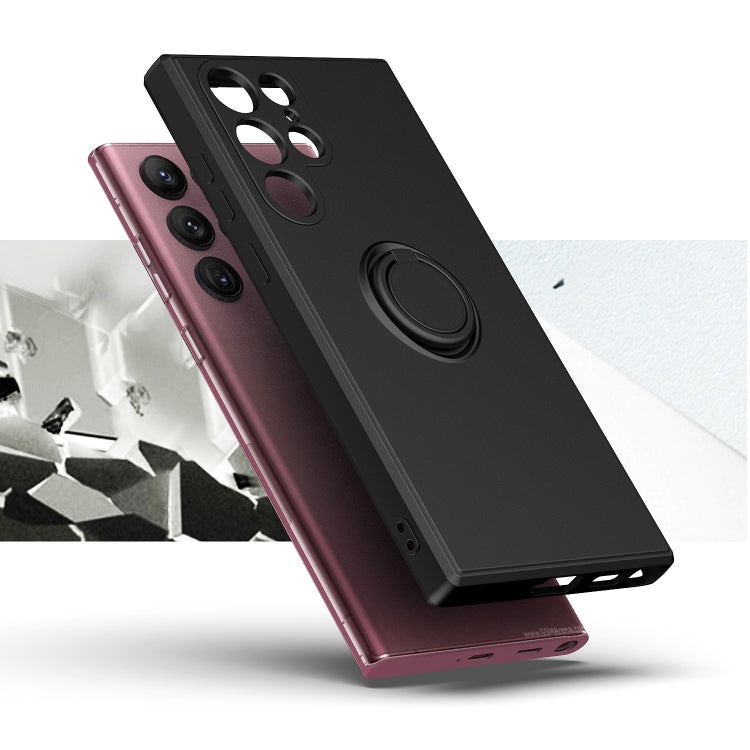 Ring Kickstand TPU Silicone Phone Case, For Samsung Galaxy S23 Ultra 5G, For Samsung Galaxy S23 Plus 5G