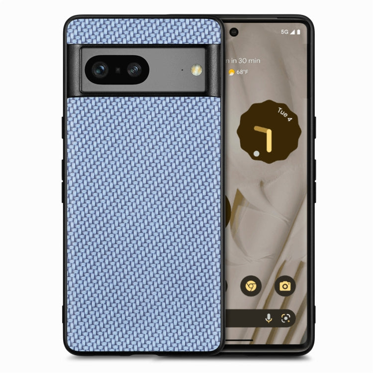 For Google Pixel 7 Carbon Fiber Texture Leather Back Cover Phone Case