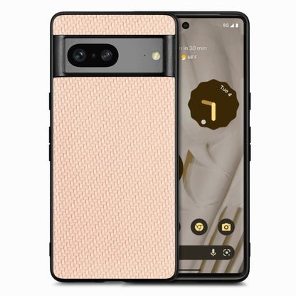 For Google Pixel 7 Carbon Fiber Texture Leather Back Cover Phone Case