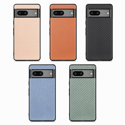 For Google Pixel 7 Carbon Fiber Texture Leather Back Cover Phone Case