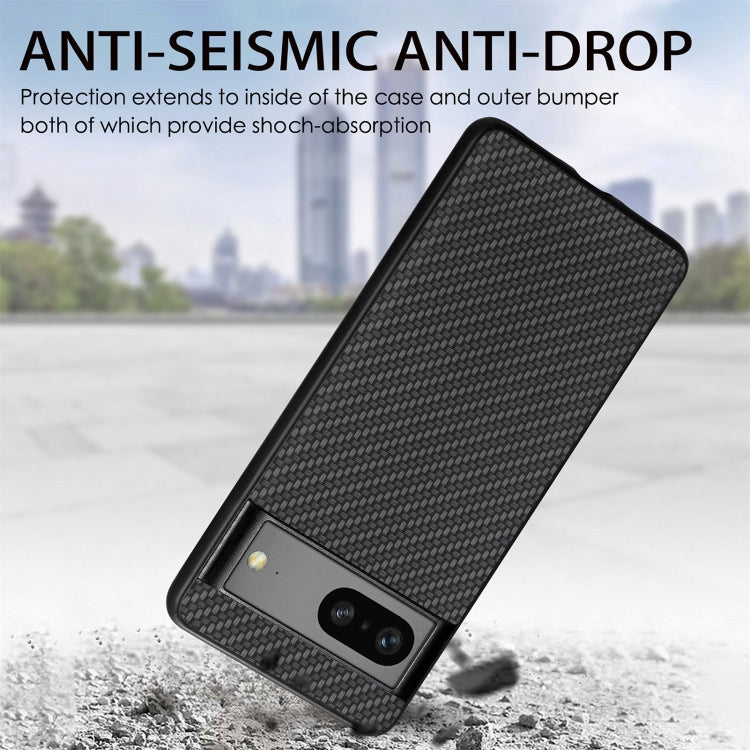 For Google Pixel 7 Carbon Fiber Texture Leather Back Cover Phone Case