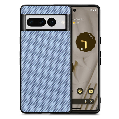 For Google Pixel 7 Pro Carbon Fiber Texture Leather Back Cover Phone Case