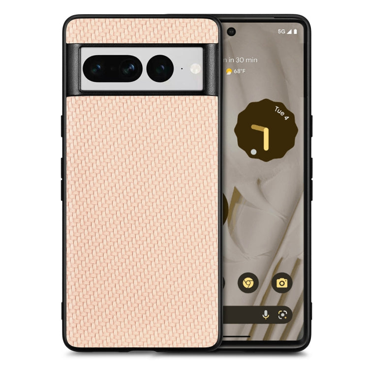 For Google Pixel 7 Pro Carbon Fiber Texture Leather Back Cover Phone Case