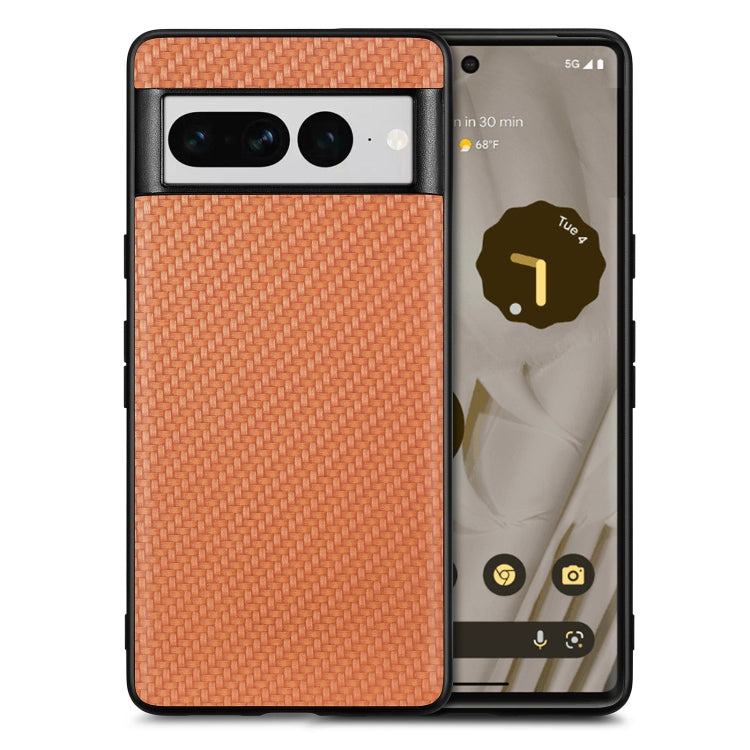 For Google Pixel 7 Pro Carbon Fiber Texture Leather Back Cover Phone Case