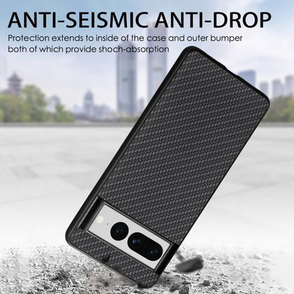 For Google Pixel 7 Pro Carbon Fiber Texture Leather Back Cover Phone Case