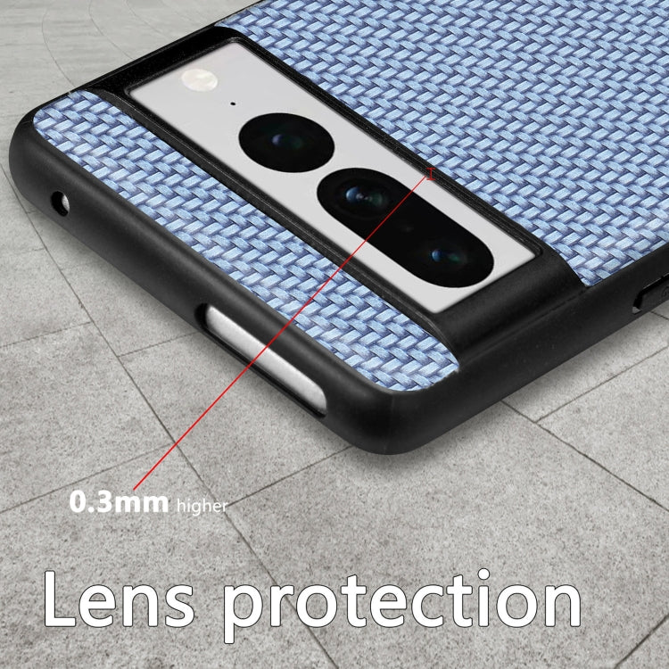 For Google Pixel 7 Pro Carbon Fiber Texture Leather Back Cover Phone Case