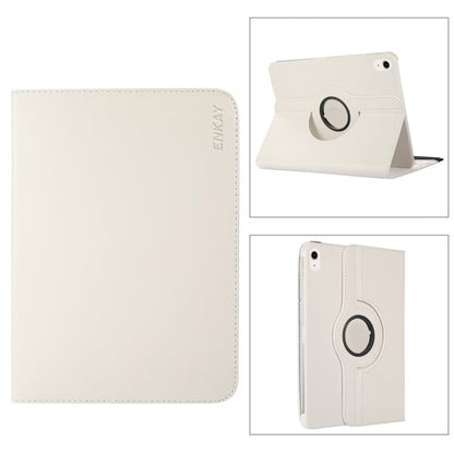 For iPad 10.9 2022 ENKAY Hat-Prince 360 Degree Rotation Litchi Leather Smart Tablet Case