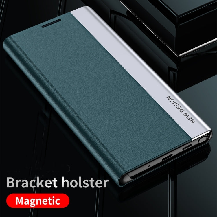 Side Electroplated Magnetic Leather Phone Case