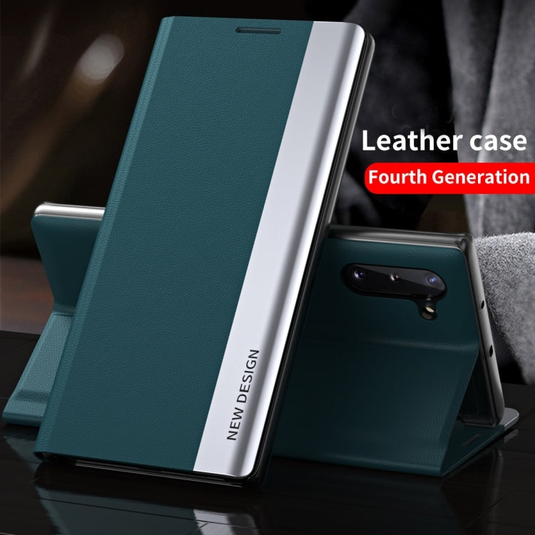 Side Electroplated Magnetic Leather Phone Case