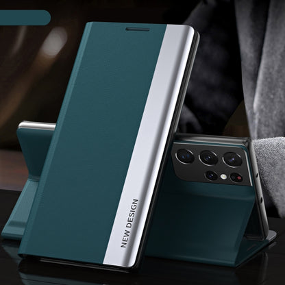 Side Electroplated Magnetic Leather Phone Case, For Samsung Galaxy S23 5G, For Samsung Galaxy S23+ 5G, For Samsung Galaxy S23 Ultra 5G