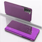 Plated Mirror Leather Phone Case with Holder, For Samsung Galaxy S23 5G, For Samsung Galaxy S23+ 5G, For Samsung Galaxy S23 Ultra 5G