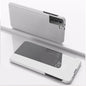 Plated Mirror Leather Phone Case with Holder, For Samsung Galaxy S23 5G, For Samsung Galaxy S23+ 5G, For Samsung Galaxy S23 Ultra 5G