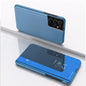 Plated Mirror Leather Phone Case with Holder, For Samsung Galaxy S23 5G, For Samsung Galaxy S23+ 5G, For Samsung Galaxy S23 Ultra 5G