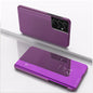 Plated Mirror Leather Phone Case with Holder, For Samsung Galaxy S23 5G, For Samsung Galaxy S23+ 5G, For Samsung Galaxy S23 Ultra 5G