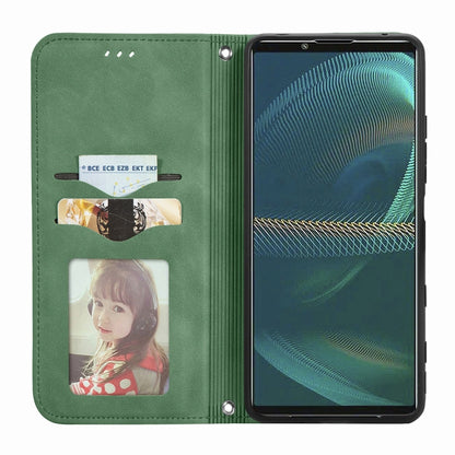 For Sony Xperia 5 IV Retro Skin Feel Magnetic Leather Phone Case