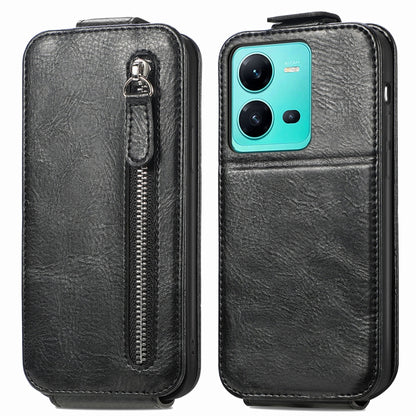 Zipper Wallet Vertical Flip Leather Phone Case