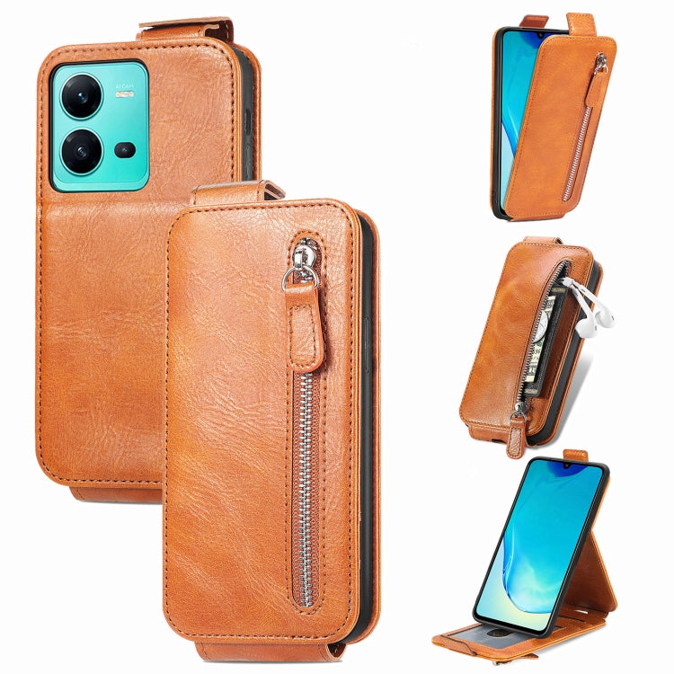 Zipper Wallet Vertical Flip Leather Phone Case