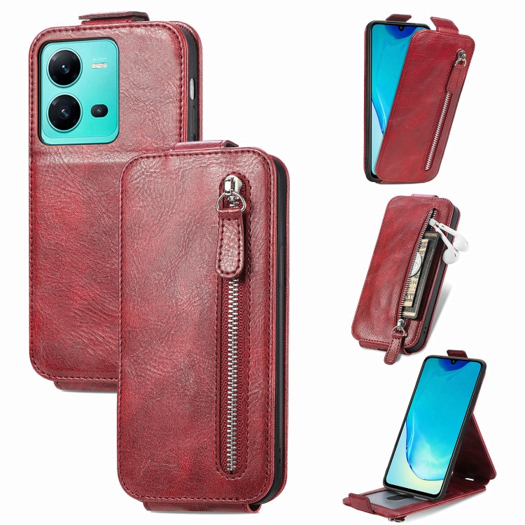 Zipper Wallet Vertical Flip Leather Phone Case