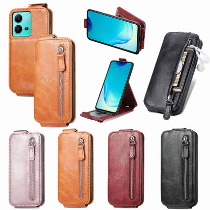 Zipper Wallet Vertical Flip Leather Phone Case