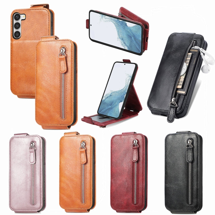 Zipper Wallet Vertical Flip Leather Phone Case