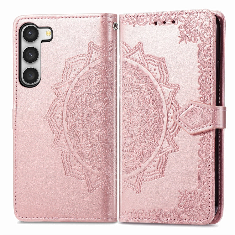 Mandala Flower Embossed Leather Phone Case