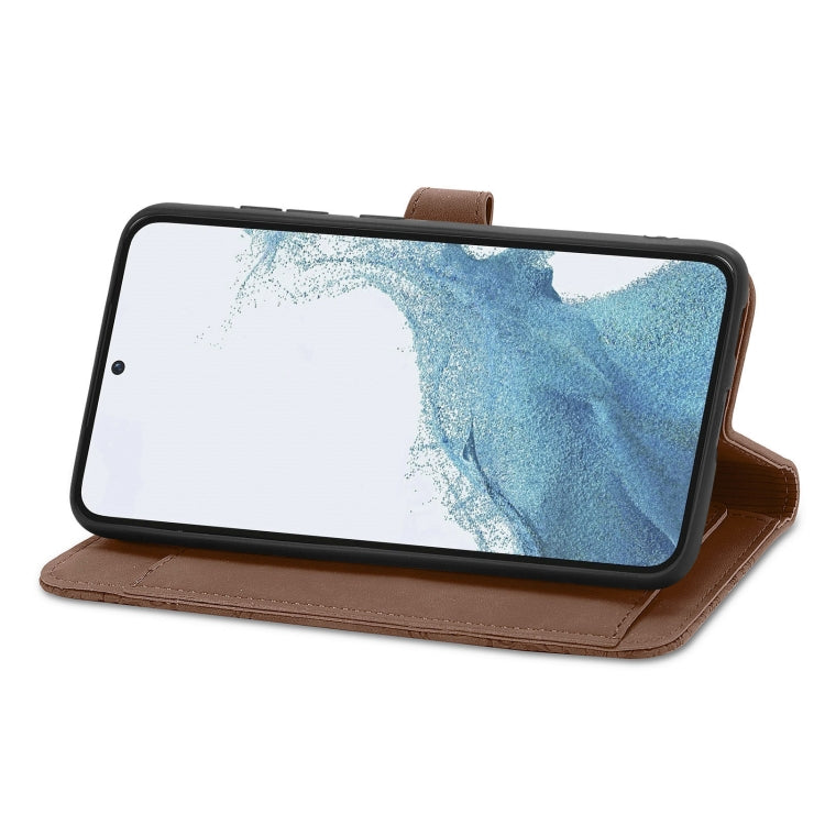 Embossed Flower Zipper Leather Phone Case, For Samsung Galaxy S23 5G, For Samsung Galaxy S23 Plus 5G, For Samsung Galaxy S23 Ultra 5G, For Nokia C21