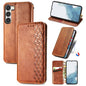 Cubic Grid Pressed Magnetic Leather Phone Case, For Samsung Galaxy S23 5G, For Samsung Galaxy S23+ 5G, For Samsung Galaxy S23 Ultra 5G