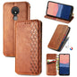 Cubic Grid Pressed Magnetic Leather Phone Case, For Samsung Galaxy S23 5G, For Samsung Galaxy S23+ 5G, For Samsung Galaxy S23 Ultra 5G, For Nokia C21