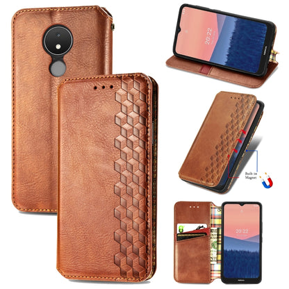 Cubic Grid Pressed Magnetic Leather Phone Case, For Samsung Galaxy S23 5G, For Samsung Galaxy S23+ 5G, For Samsung Galaxy S23 Ultra 5G, For Nokia C21