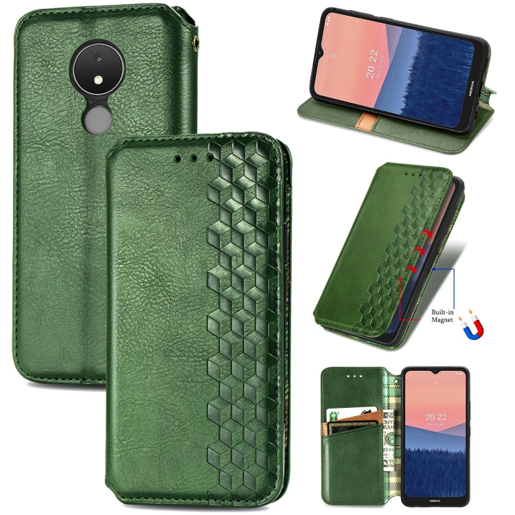 Cubic Grid Pressed Magnetic Leather Phone Case, For Samsung Galaxy S23 5G, For Samsung Galaxy S23+ 5G, For Samsung Galaxy S23 Ultra 5G, For Nokia C21