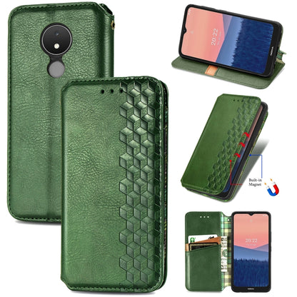 Cubic Grid Pressed Magnetic Leather Phone Case, For Samsung Galaxy S23 5G, For Samsung Galaxy S23+ 5G, For Samsung Galaxy S23 Ultra 5G, For Nokia C21