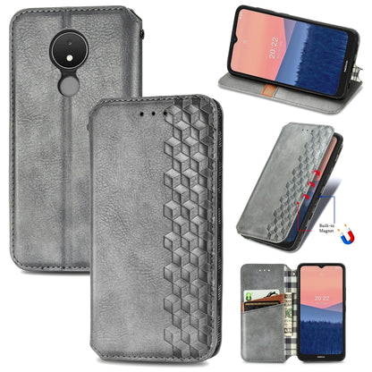 Cubic Grid Pressed Magnetic Leather Phone Case, For Samsung Galaxy S23 5G, For Samsung Galaxy S23+ 5G, For Samsung Galaxy S23 Ultra 5G, For Nokia C21