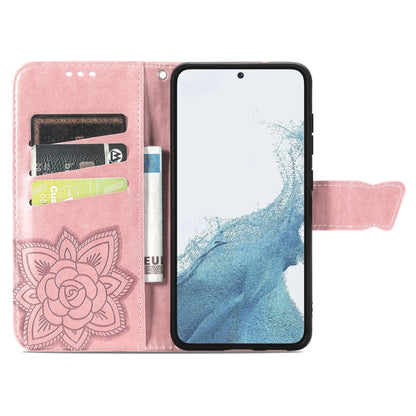 Butterfly Love Flower Embossed Leather Phone Case