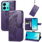 Butterfly Love Flower Embossed Leather Phone Case, For vivo V25