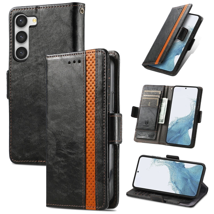 CaseNeo Splicing Dual Magnetic Buckle Leather Phone Case, For Samsung Galaxy S23 5G, For Samsung Galaxy S23+ 5G, For Samsung Galaxy S23 Ultra 5G, For vivo V25