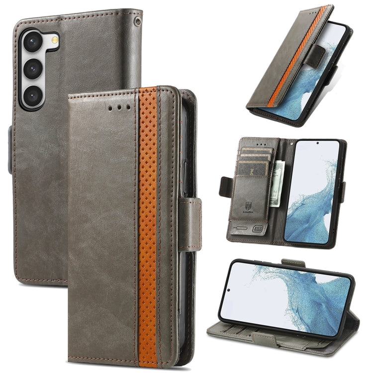 CaseNeo Splicing Dual Magnetic Buckle Leather Phone Case, For Samsung Galaxy S23 5G, For Samsung Galaxy S23+ 5G, For Samsung Galaxy S23 Ultra 5G, For vivo V25