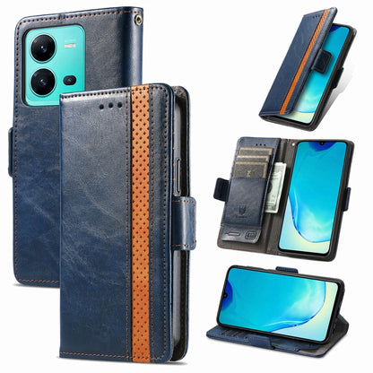 CaseNeo Splicing Dual Magnetic Buckle Leather Phone Case, For Samsung Galaxy S23 5G, For Samsung Galaxy S23+ 5G, For Samsung Galaxy S23 Ultra 5G, For vivo V25