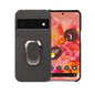 For Google Pixel 6 Ring Holder Litchi Texture Genuine Leather Phone Case, For Google Pixel 6