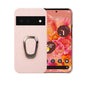 For Google Pixel 6 Ring Holder Litchi Texture Genuine Leather Phone Case, For Google Pixel 6
